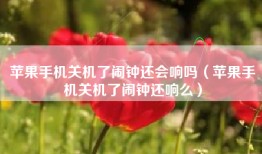 苹果手机关机了闹钟还会响吗（苹果手机关机了闹钟还响么）