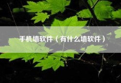 手机墙软件（有什么墙软件）